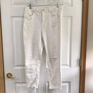 Maurices high rise cream with fringe